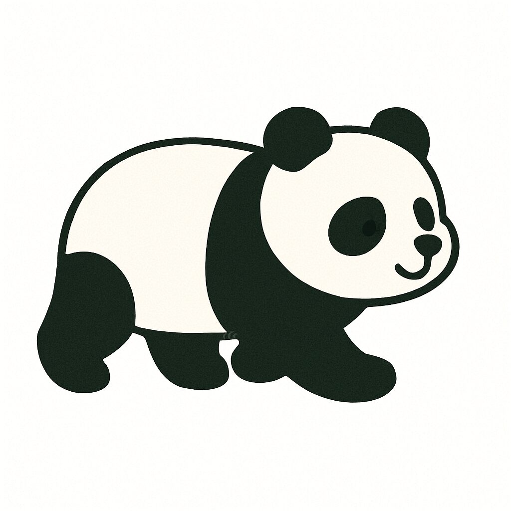 歩く パンダ イラスト