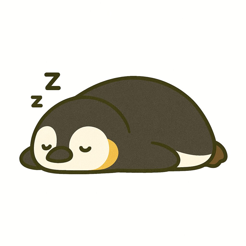 コウテイペンギン 寝る イラスト