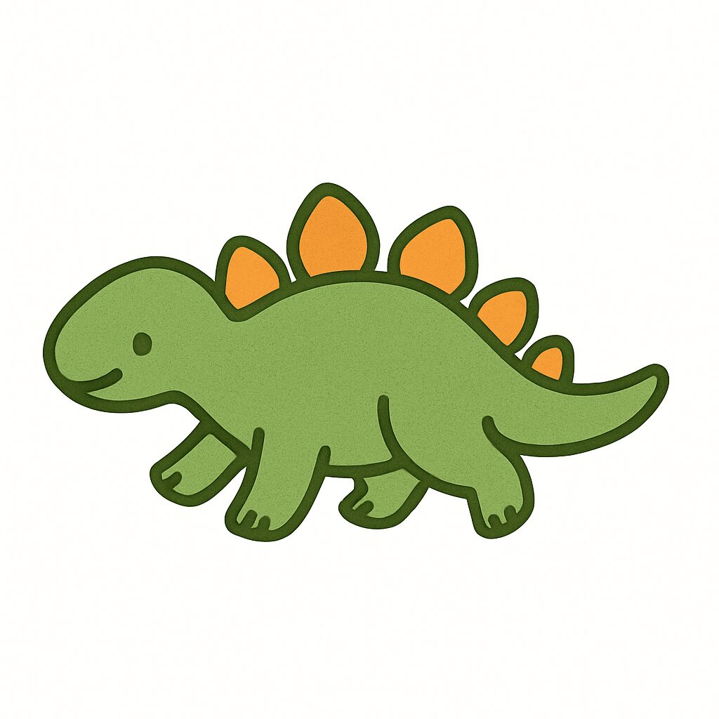 ステゴサウルス 歩く イラスト