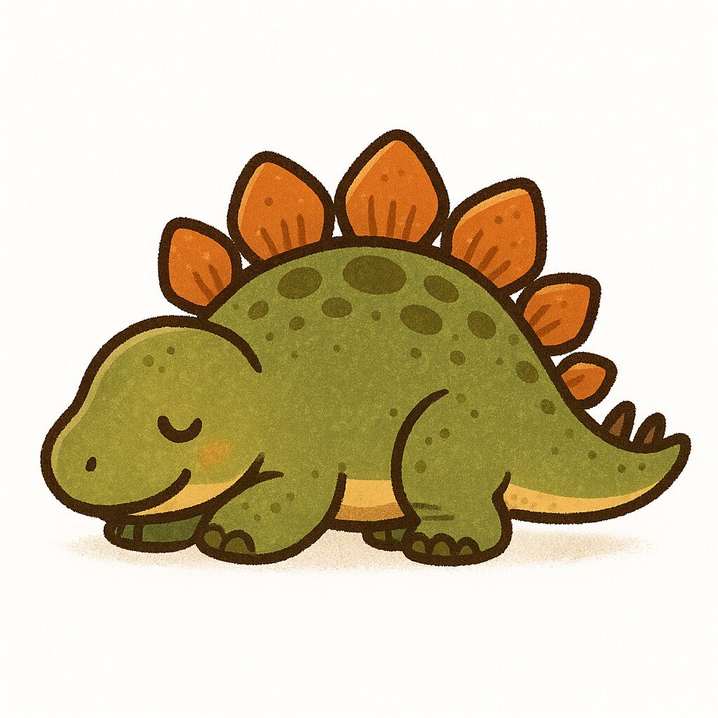 ステゴサウルス 寝る イラスト