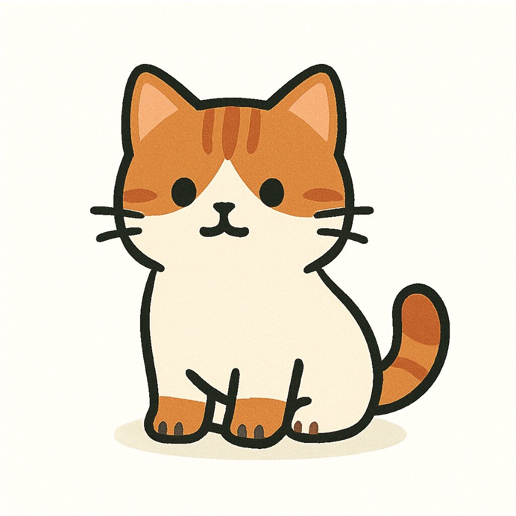 マンチカン イラスト（座る）