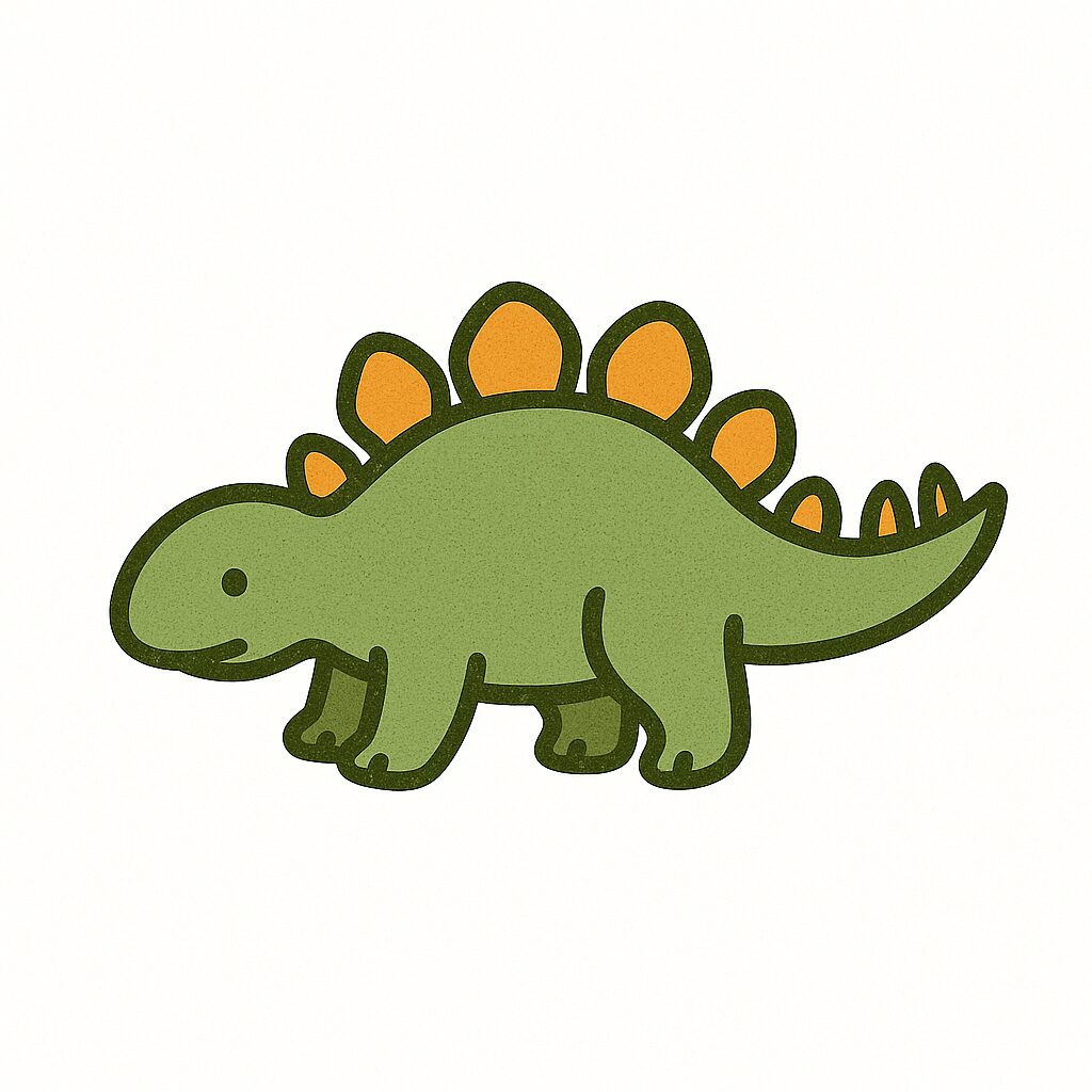ステゴサウルス 歩く イラスト