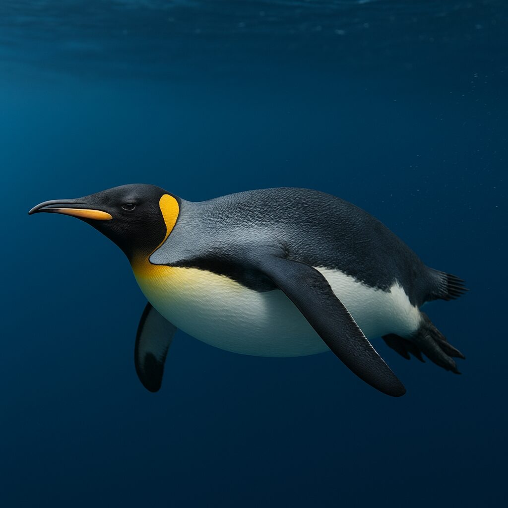 泳ぐ コウテイペンギン