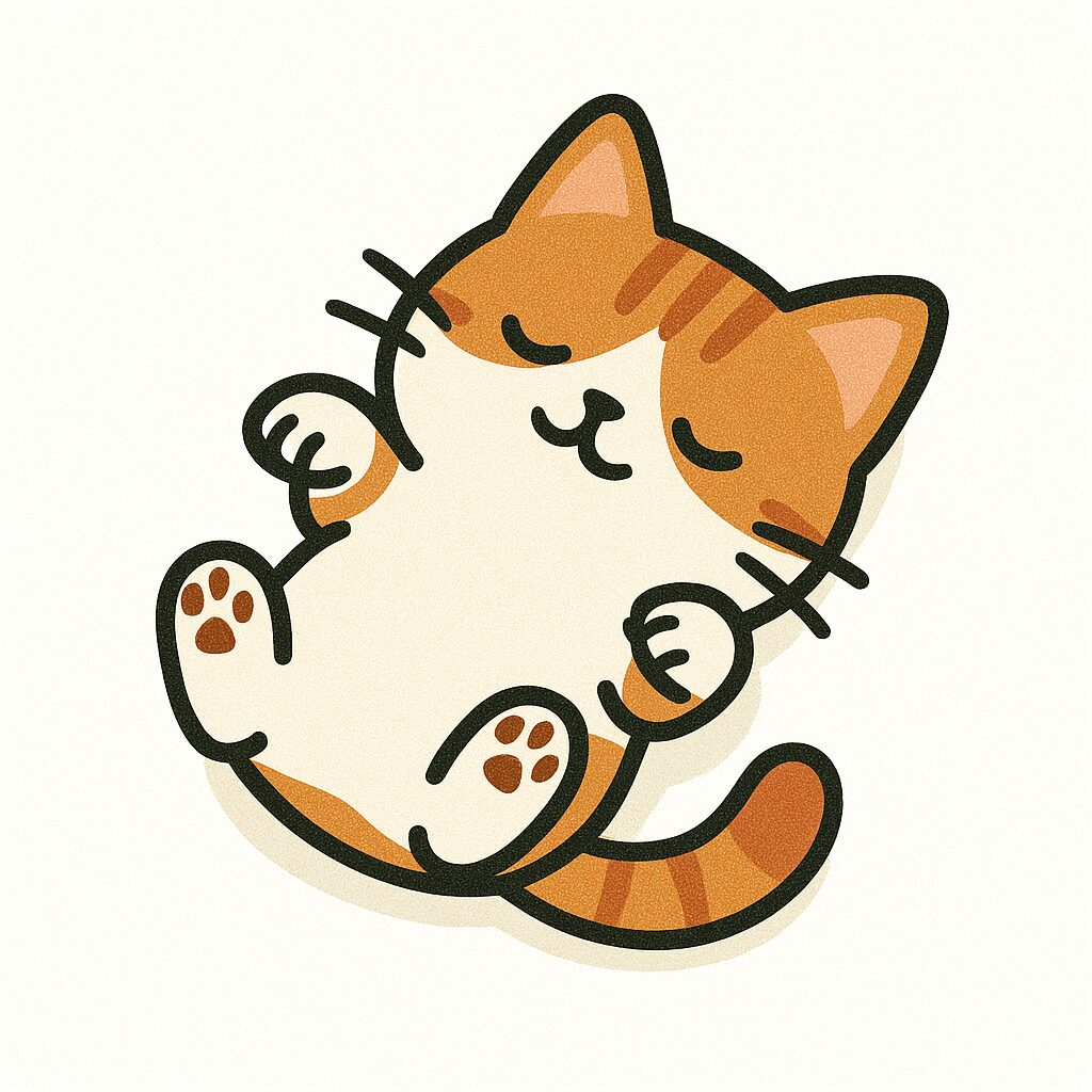 マンチカン イラスト（寝る）