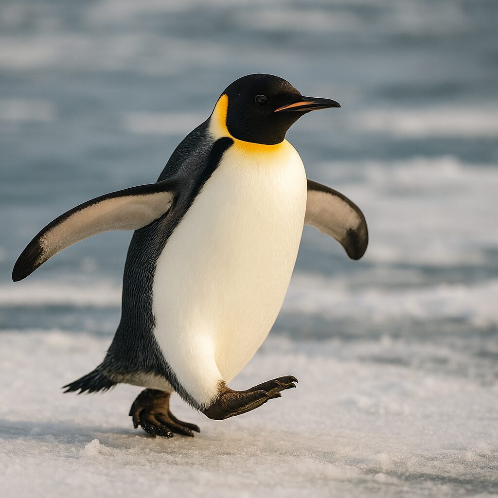 走る コウテイペンギン