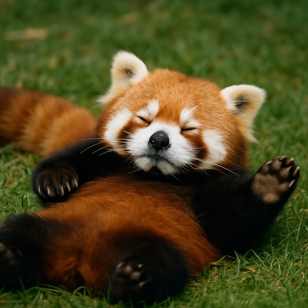 仰向け レッサーパンダ