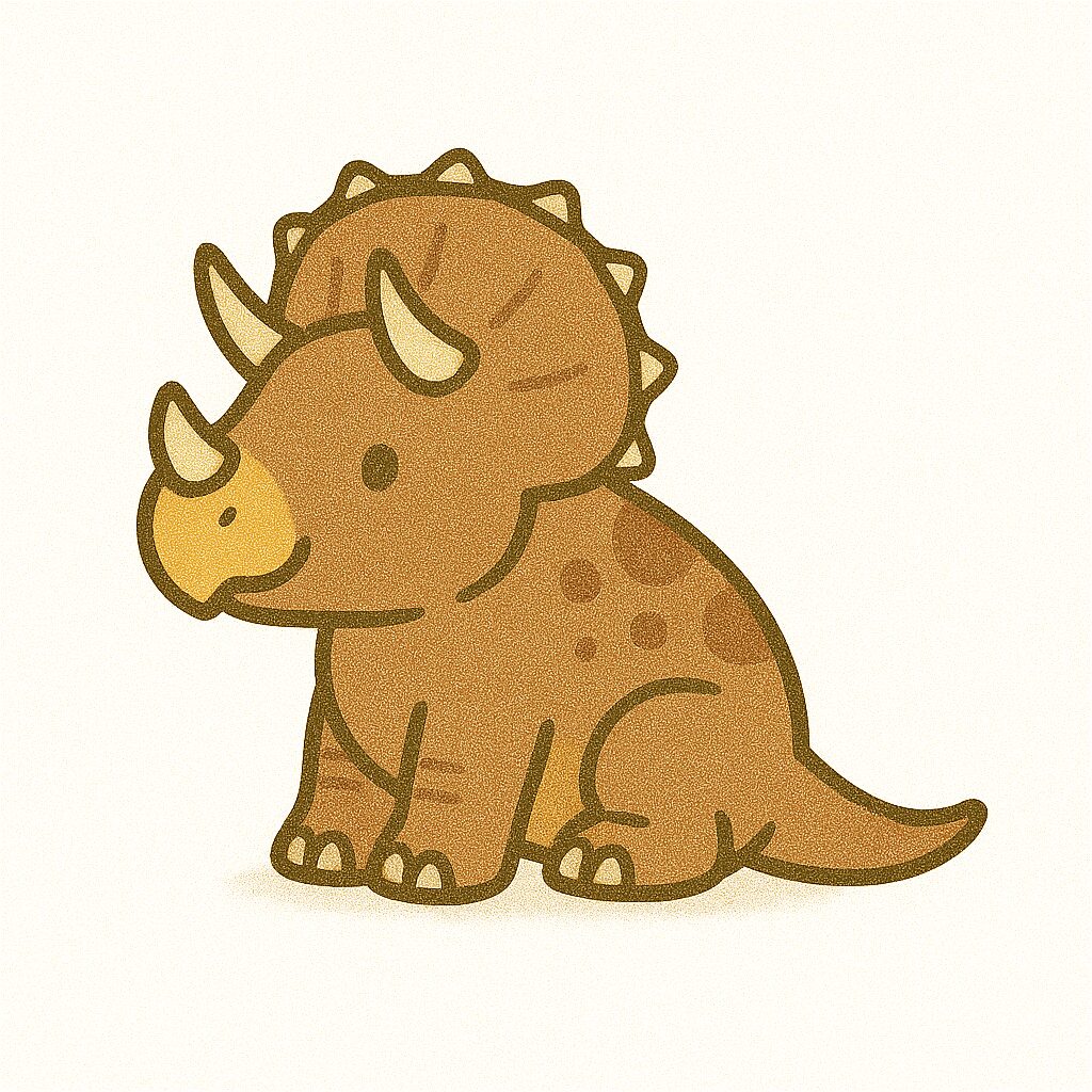 トリケラトプス　イラスト