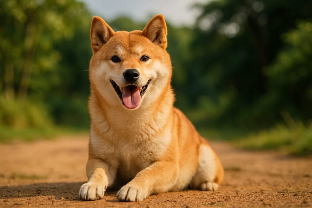 柴犬 伏せ