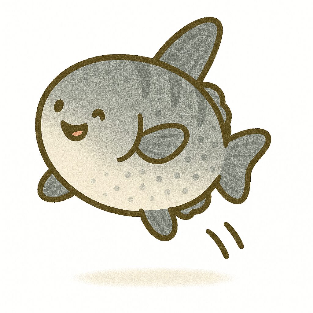 マンボウ イラスト ジャンプ