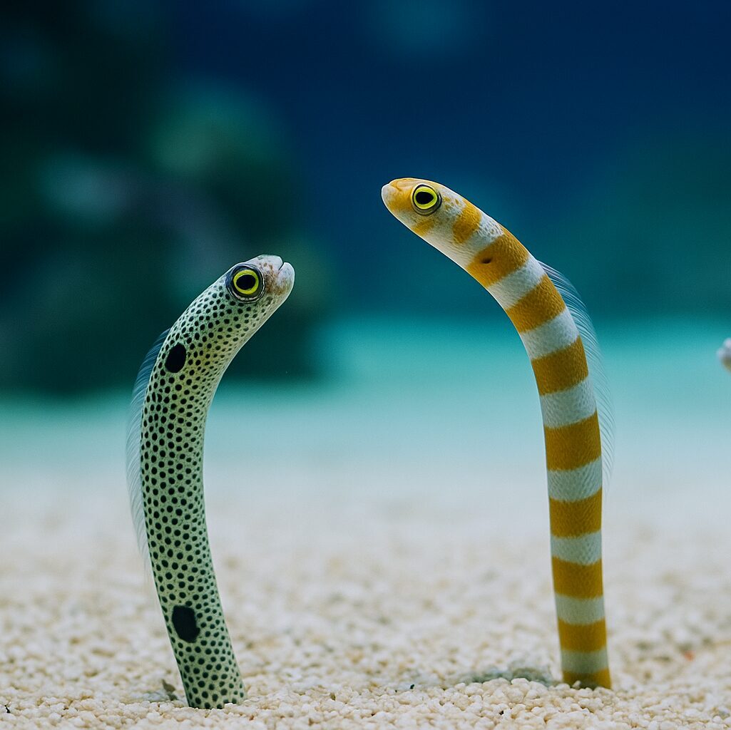 チンアナゴとニシキアナゴ