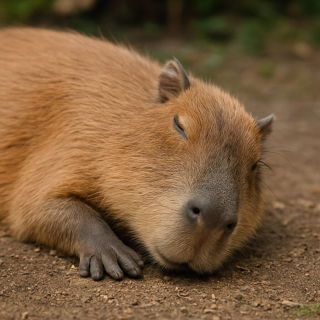 カピバラ 寝る