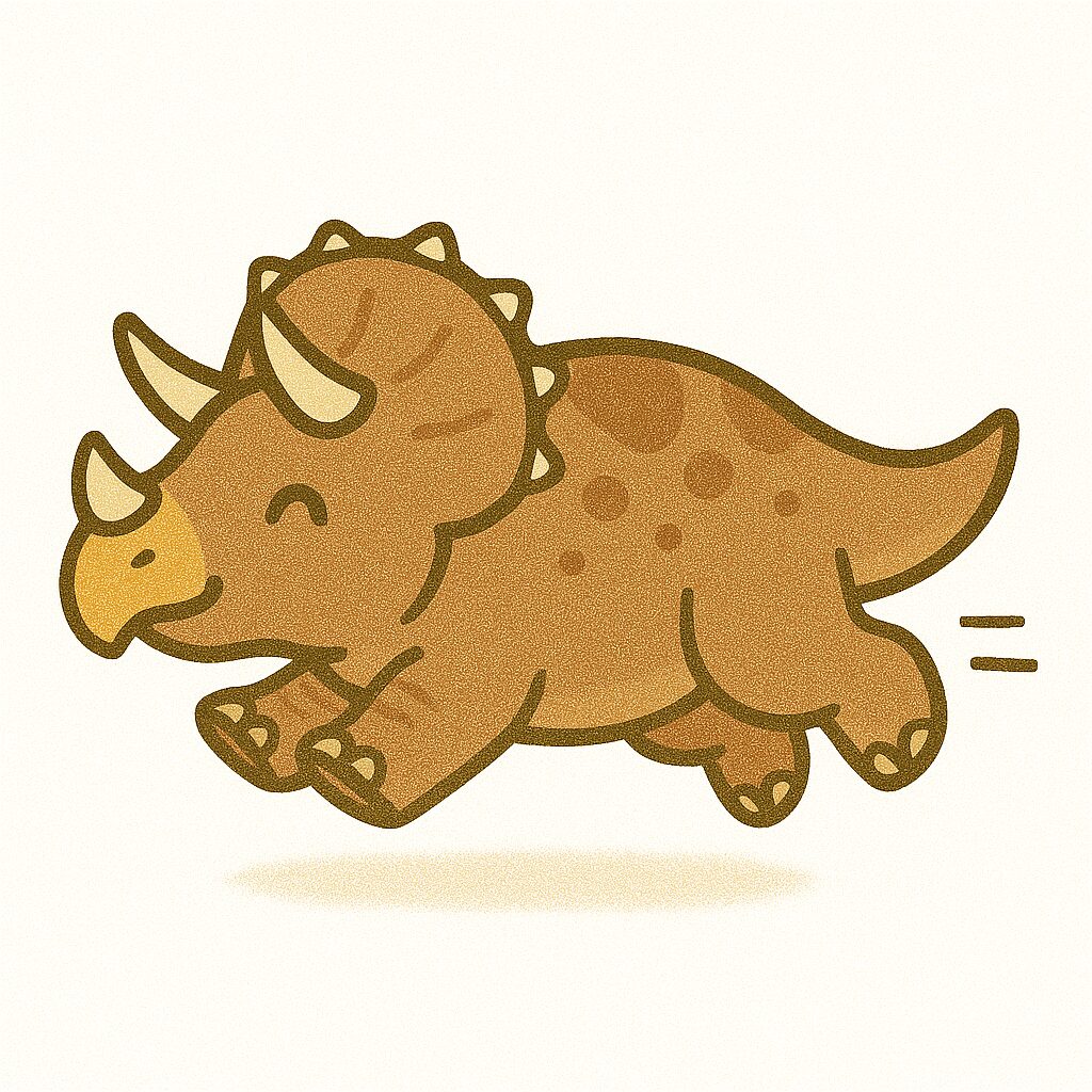 トリケラトプス　イラスト　　　　