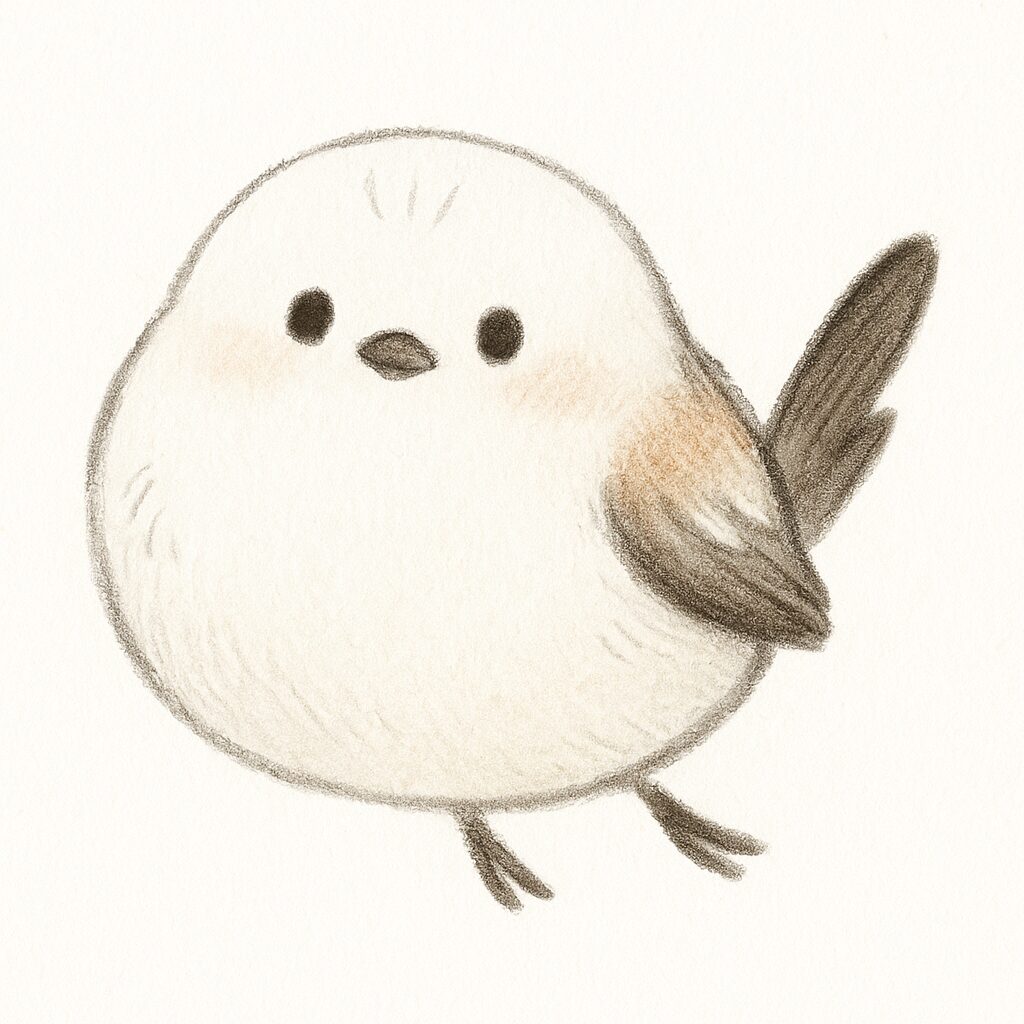 シマエナガ　イラスト