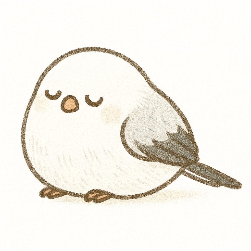 シマエナガ　イラスト