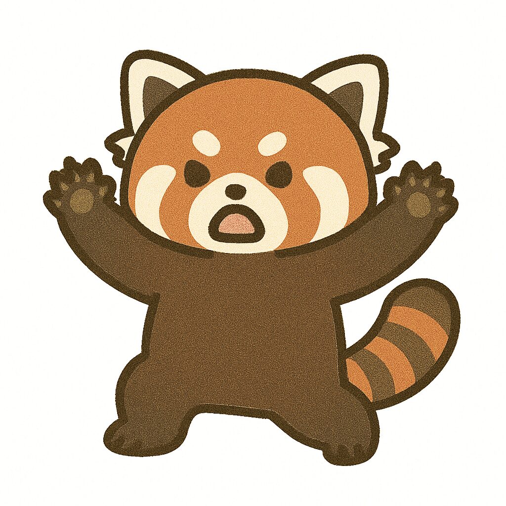 レッサーパンダ イラスト 威嚇