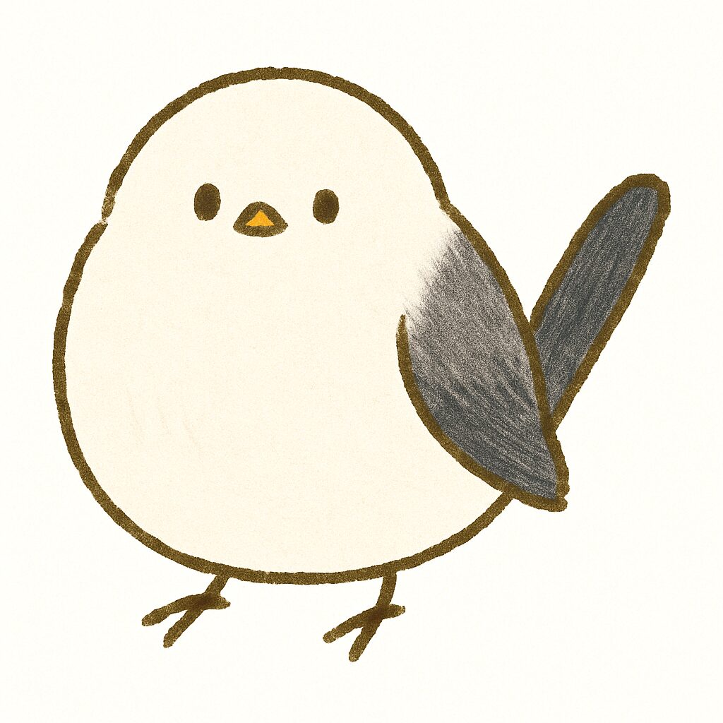 シマエナガ　イラスト