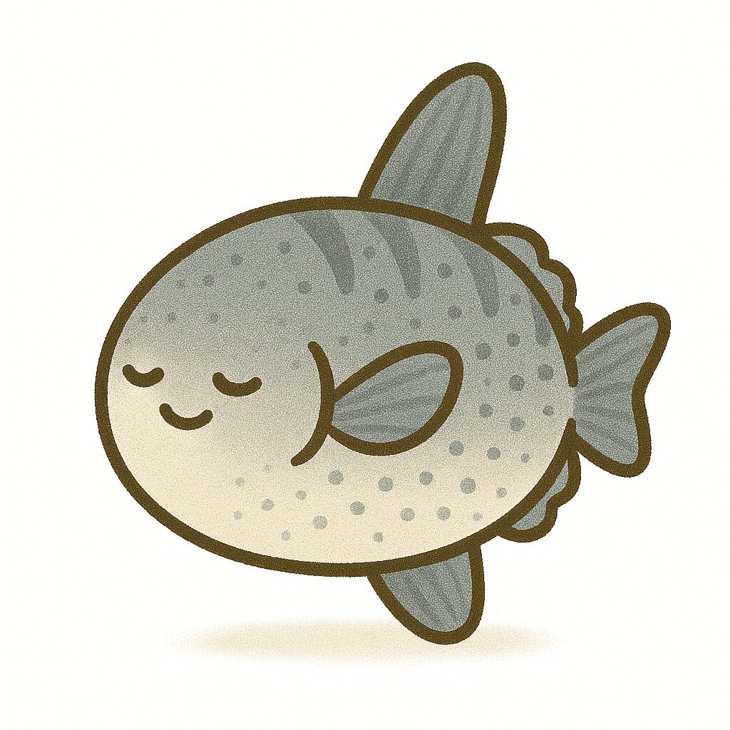 マンボウ イラスト 眠る