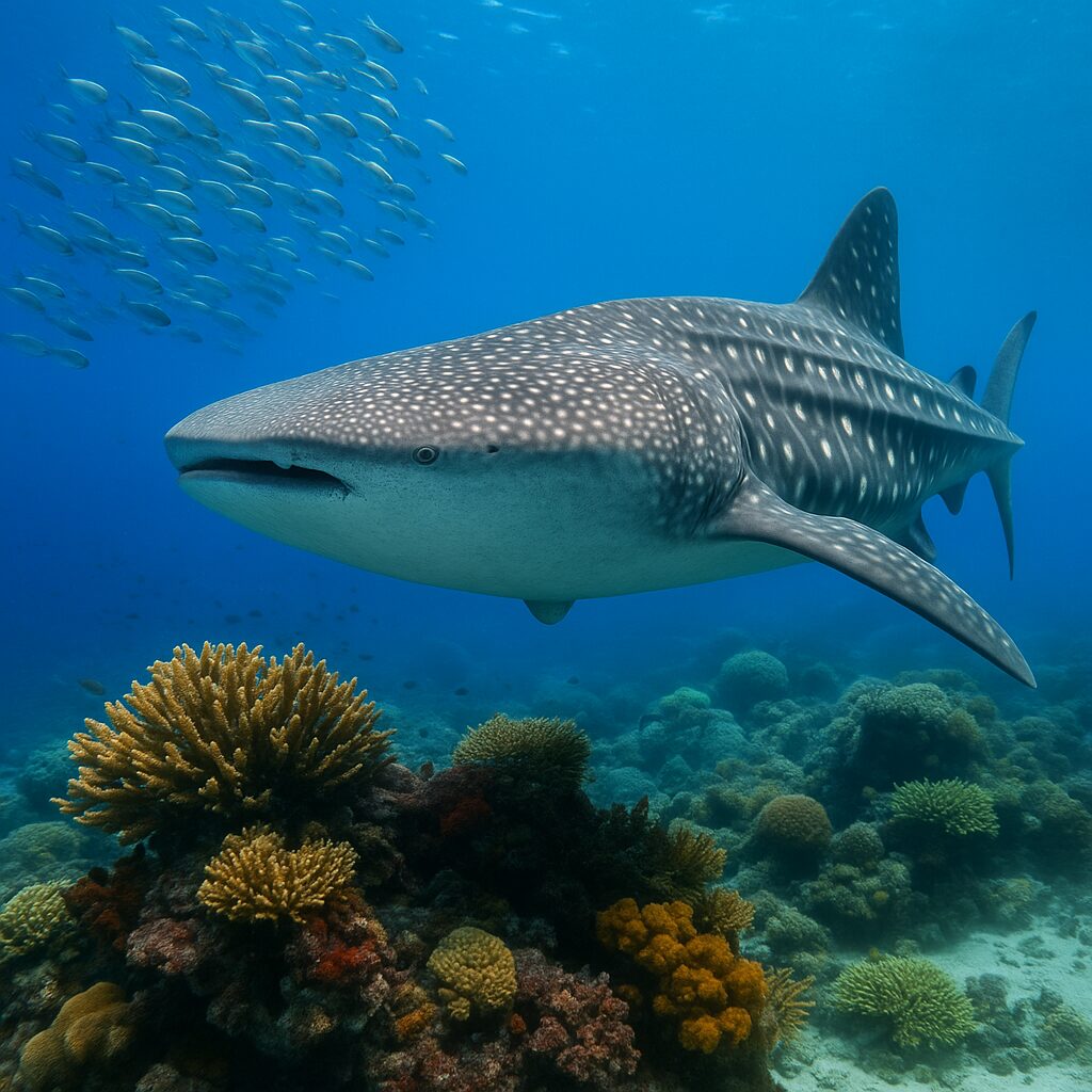 ジンベエザメと魚