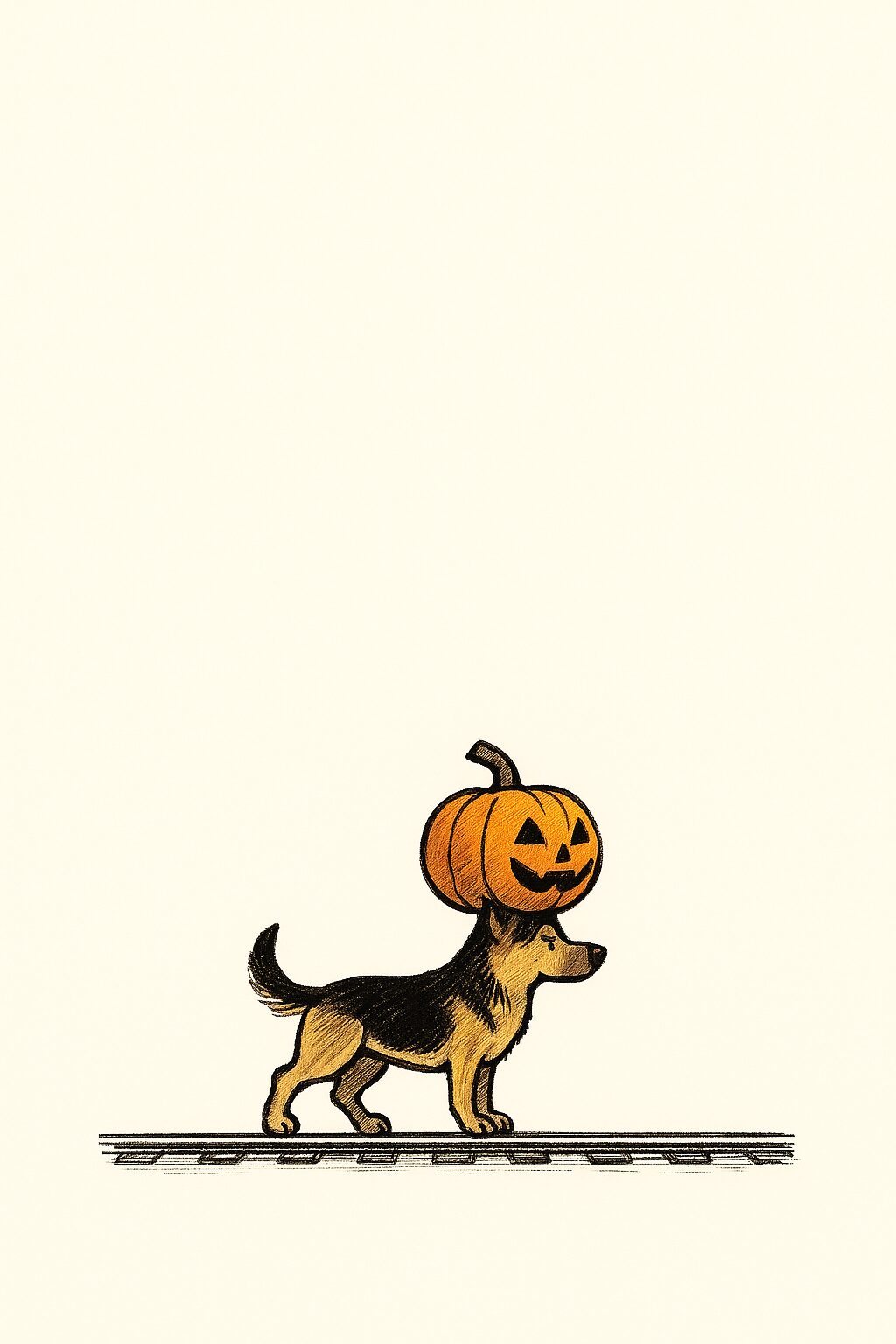 ジャーマンシェパード ハロウィンイラスト