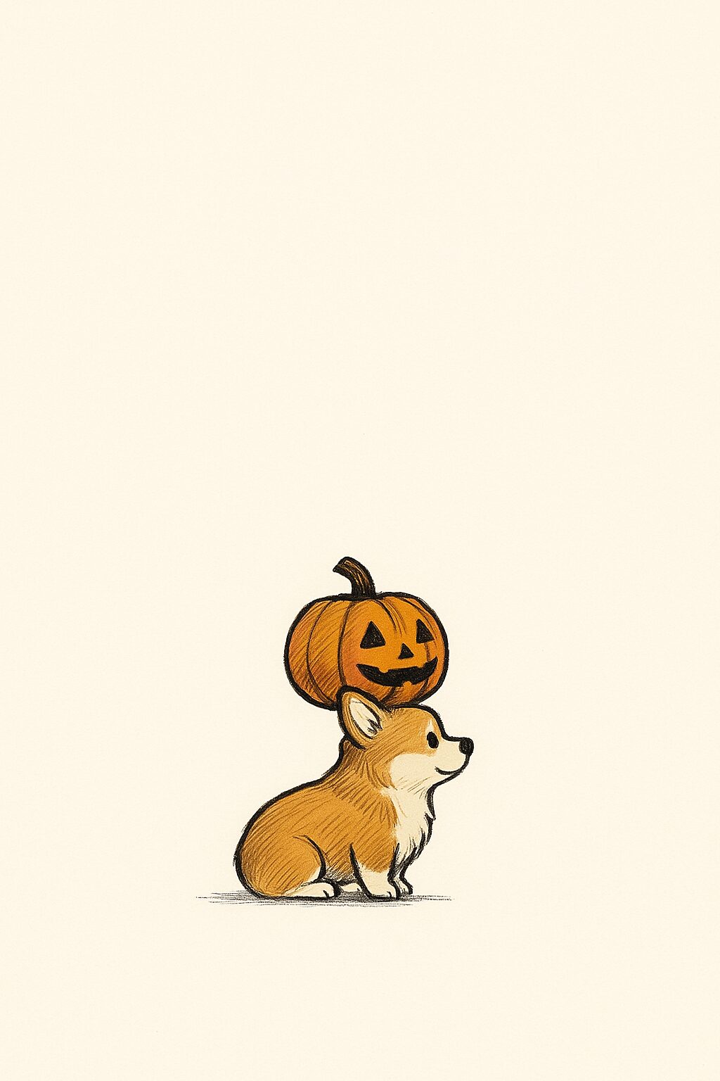 コーギー ハロウィンイラスト