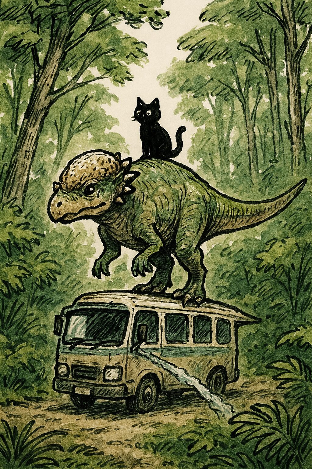 パキケファロサウルス イラスト