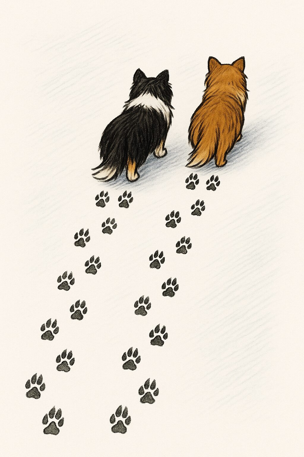 二匹のシェルティー