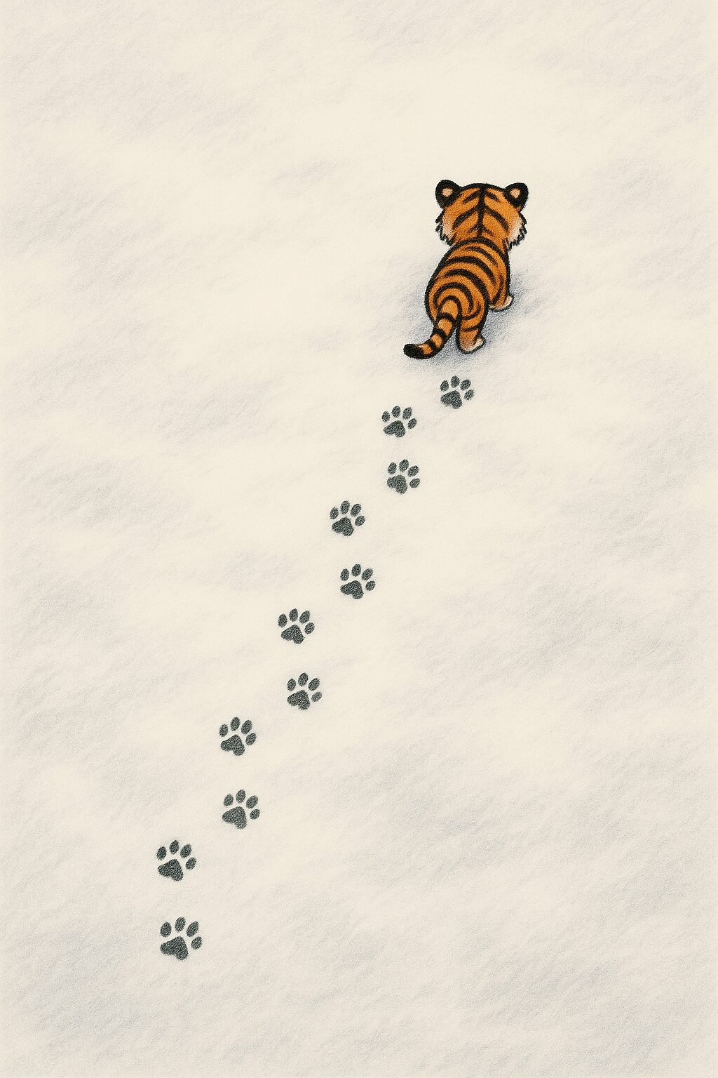 トラの足跡イラスト