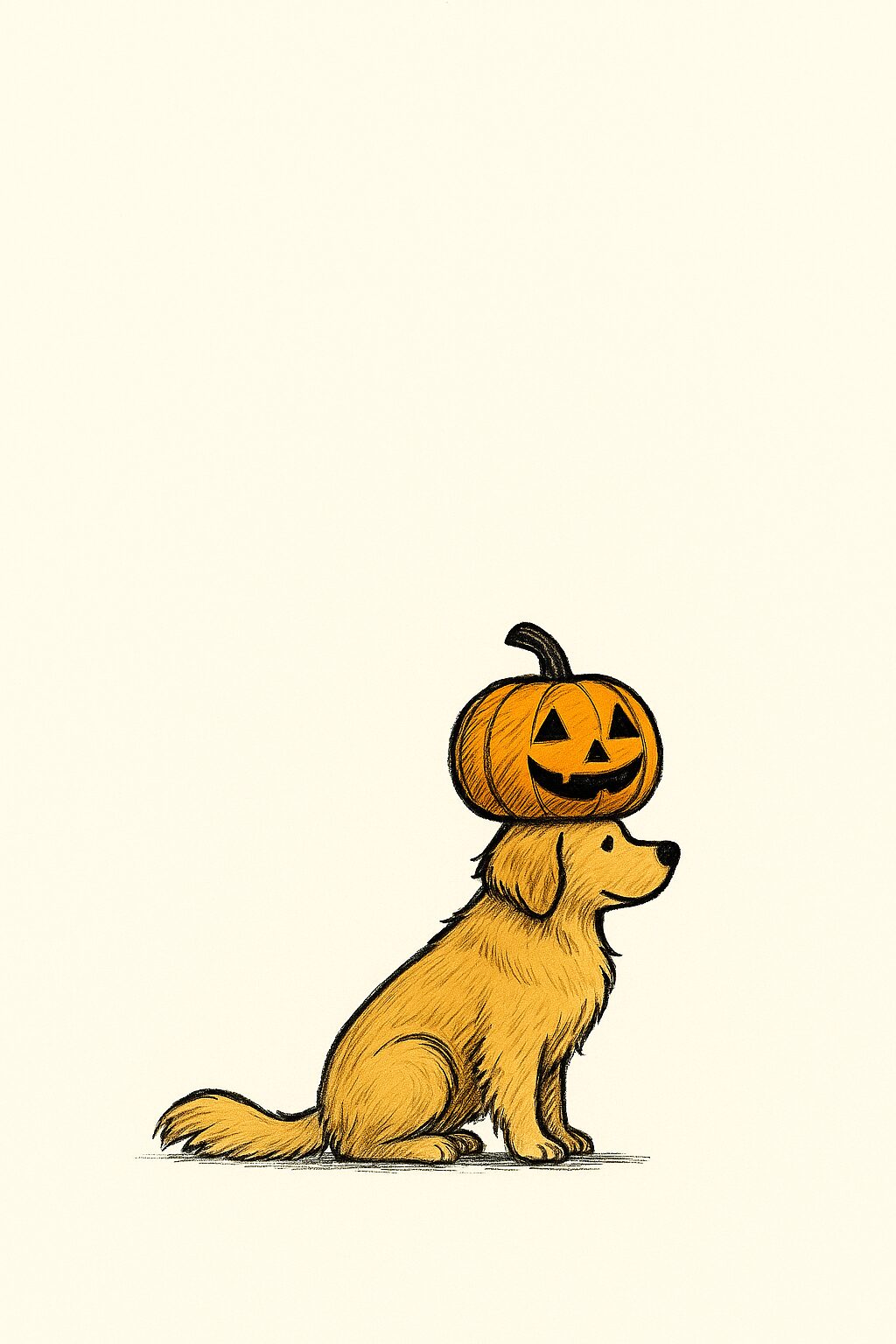 ゴールデン・レトリーバー ハロウィンイラスト