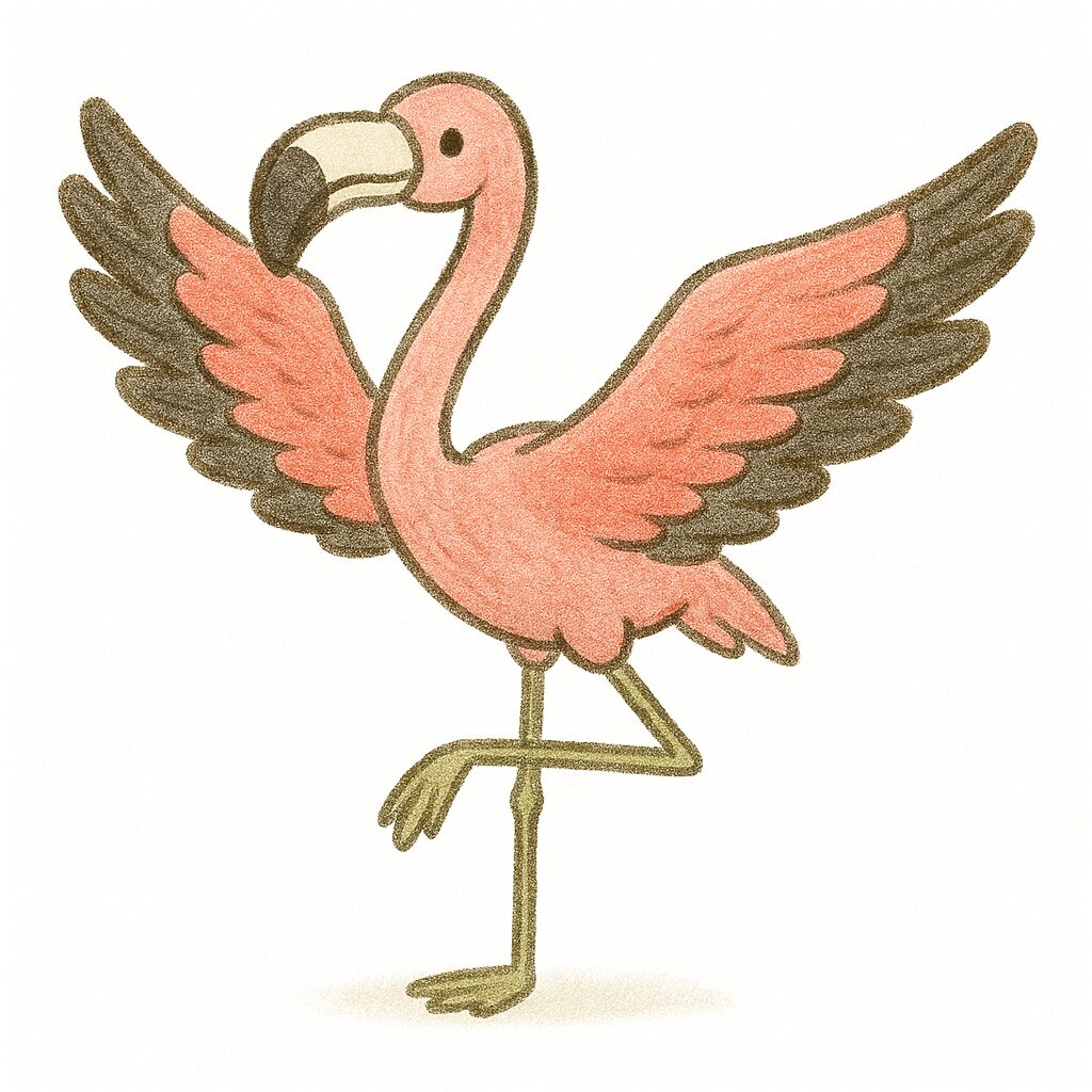 フラミンゴ イラスト フリー素材