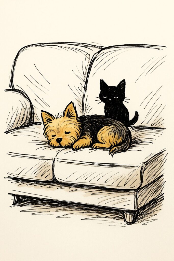 ヨークシャテリア イラスト