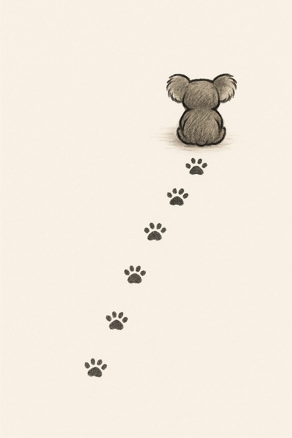 コアラの足跡イラスト