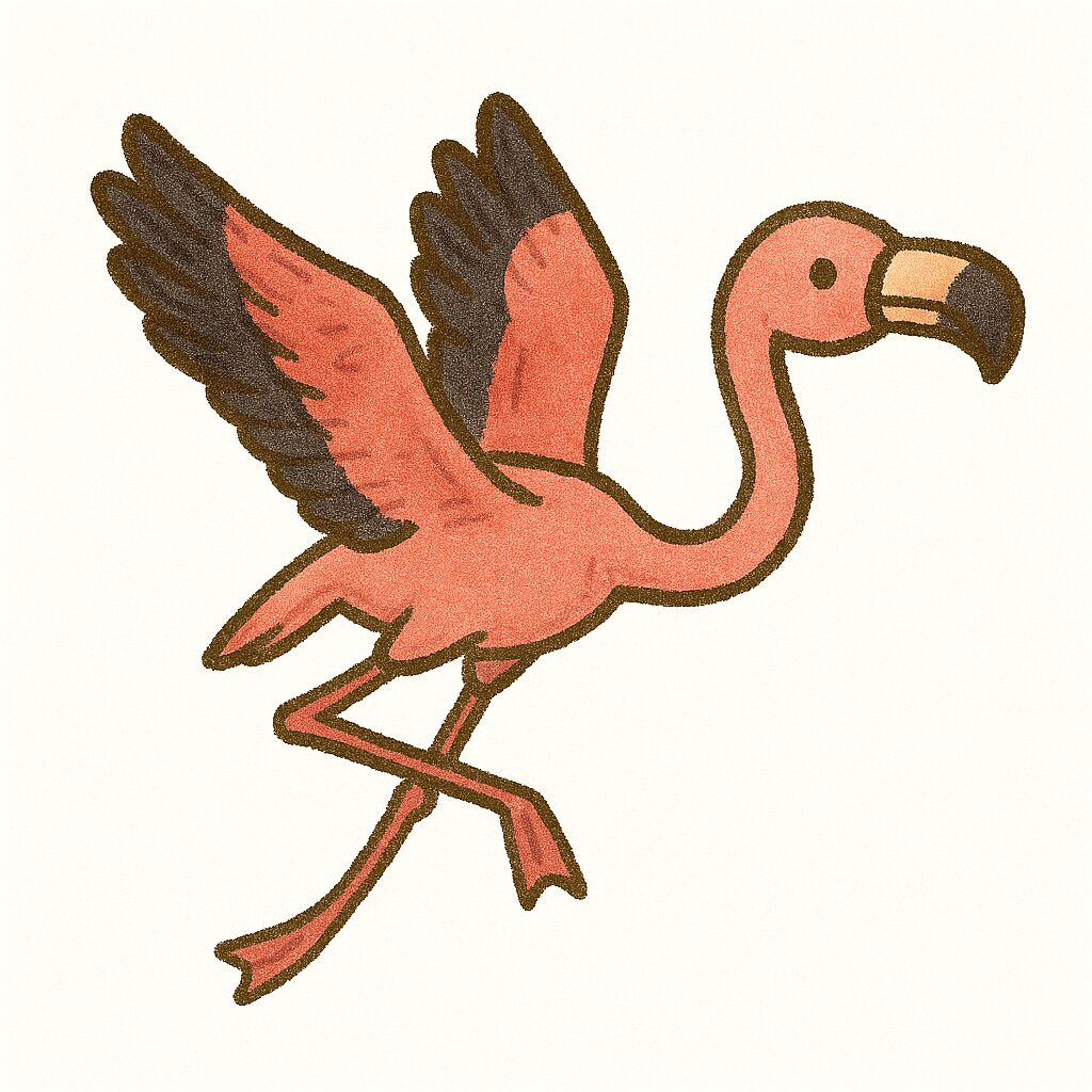 フラミンゴ イラスト フリー素材