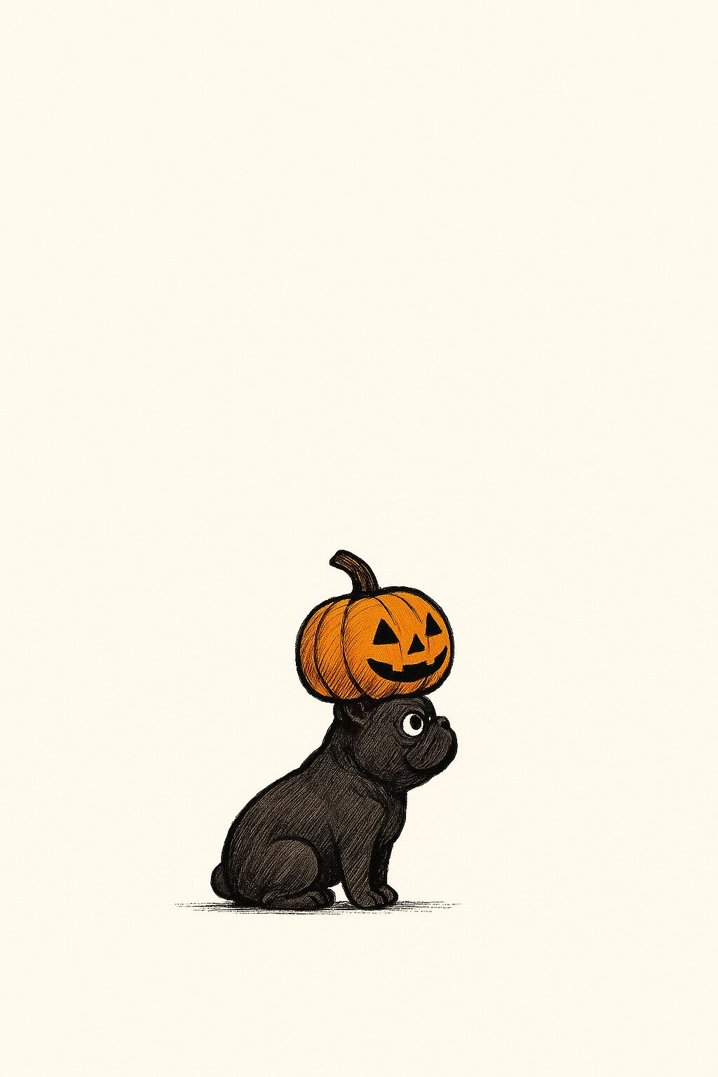 フレンチブル ハロウィンイラスト