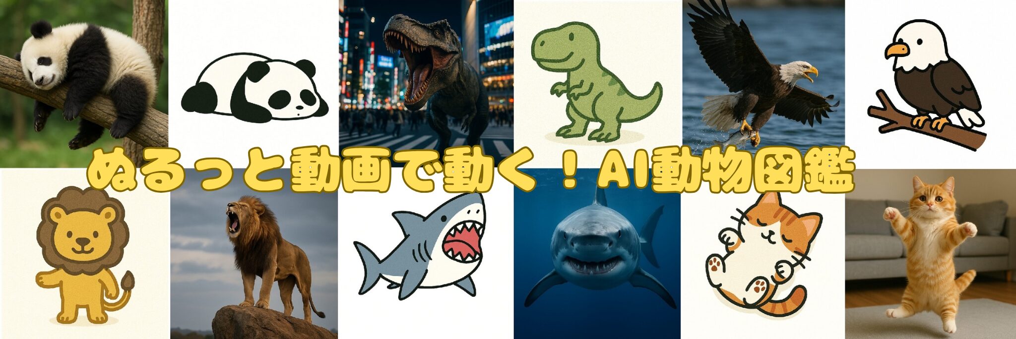ぬるっと動く！AI動物図鑑