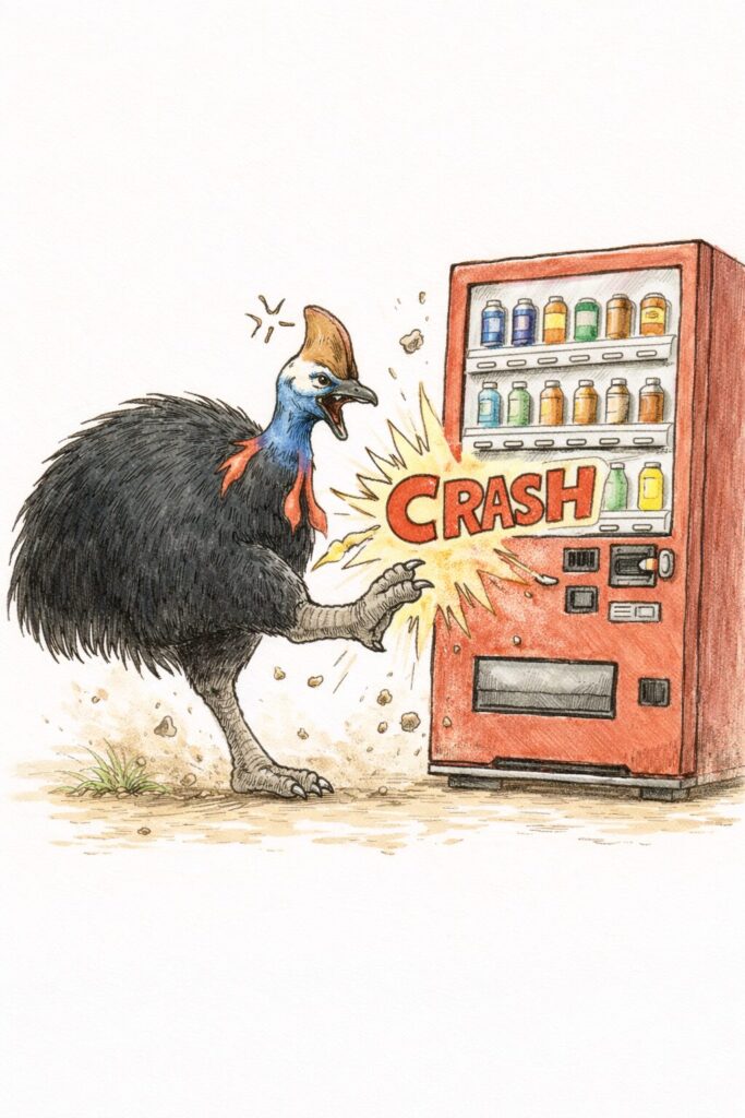 ヒクイドリ　イラスト