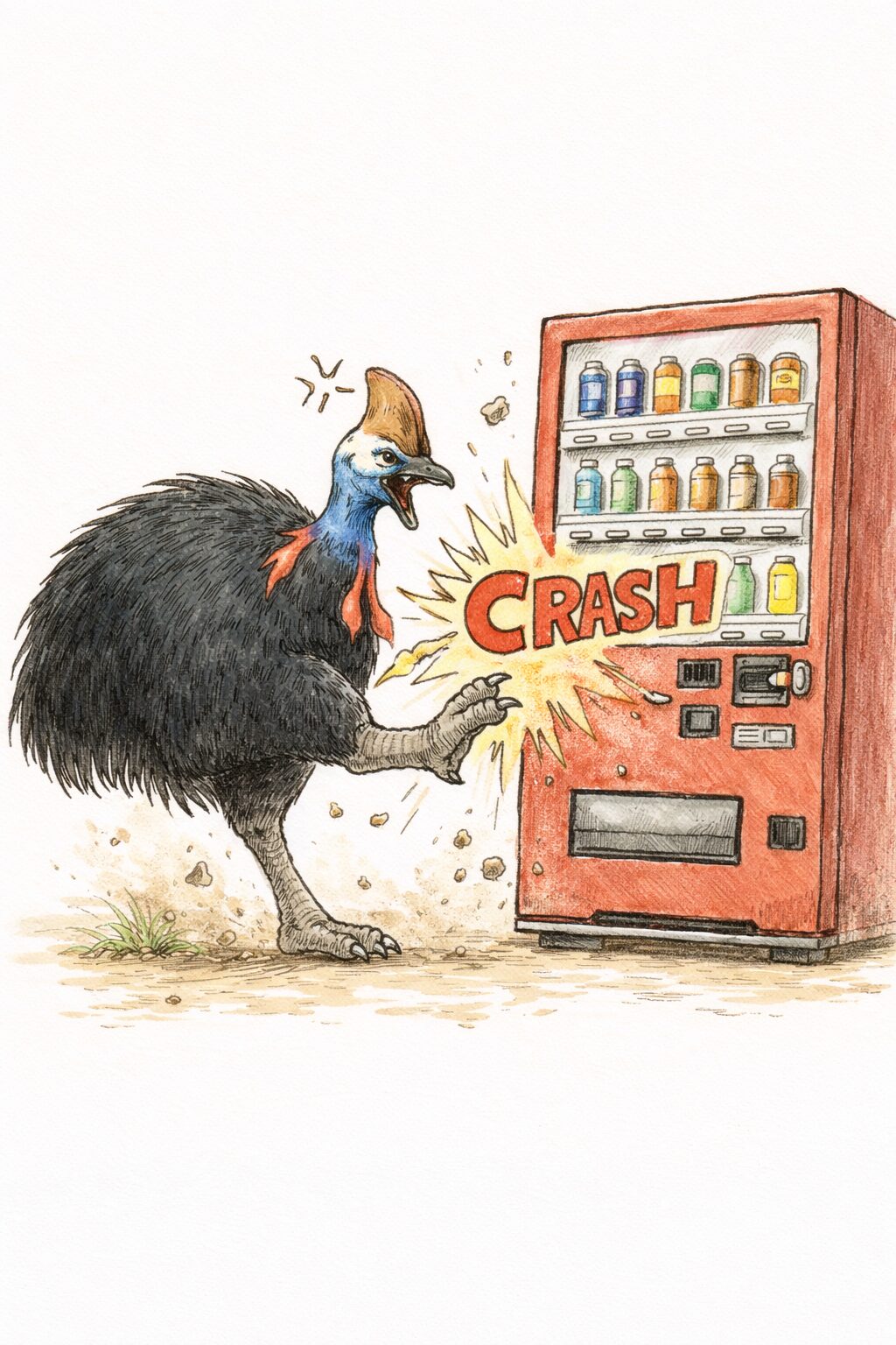 ヒクイドリ　イラスト